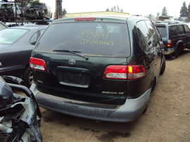 2001 TOYOTA SIENNA CE, 3.0L AUTO, COLOR GREEN, STK Z15841